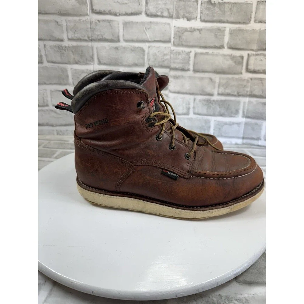 Red Wing Traction Tred Men's 6-inch Waterproof Soft Toe Work Boot Size 10 D
